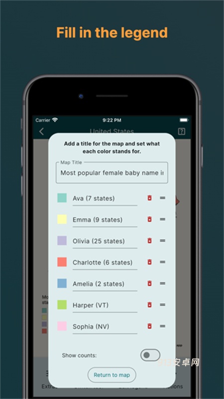 MapChart app