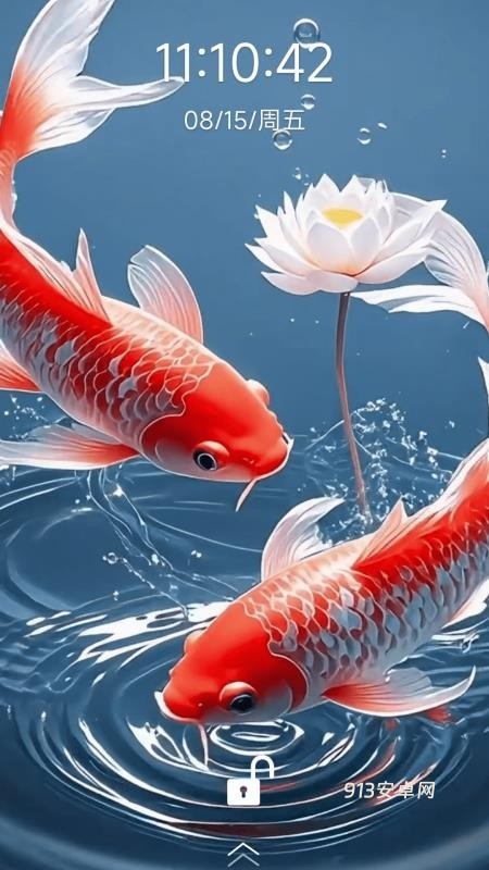 荷花锦鲤壁纸